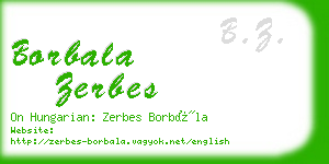 borbala zerbes business card